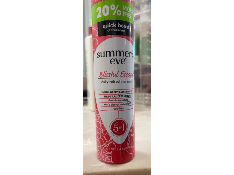 Summer's Eve Daily Intimate Body Spray, Blissful Escape, 2.4 oz/67.8 g