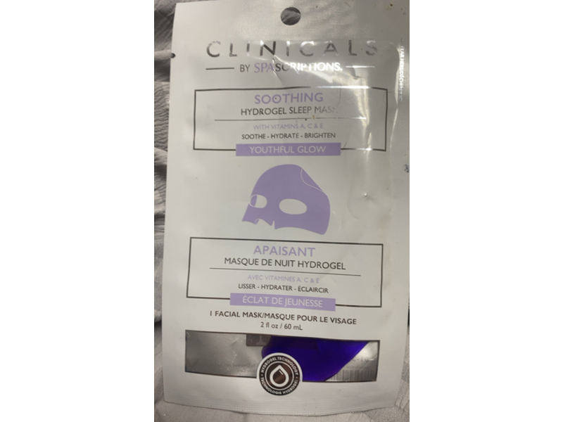 Clinicals By Spascriptions Soothing Hydrogel Sleep Mask, Vitamin A+C&E, 2 fl oz/60 mL