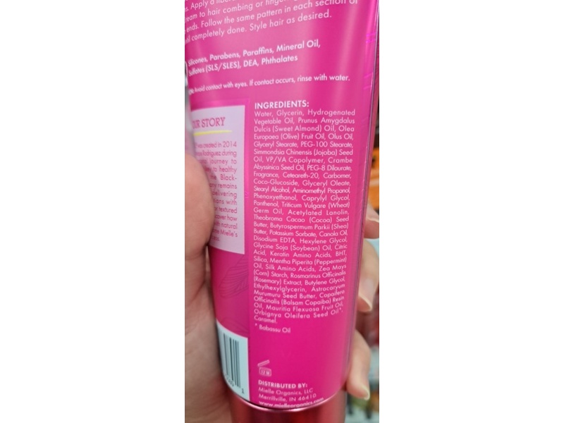 Mielle Organics Brazilian Curly Cocktail Curl Cream, Babassu & Mint, 7.5 oz/213 g