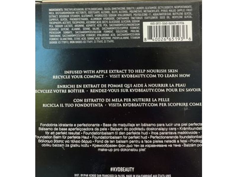 Kat Von D Good Apple Skin Perfecting Foundation Balm, 006 Light, 0.35 oz/10 g