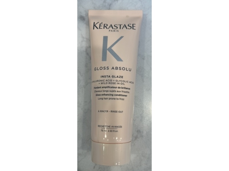 Kérastase Paris Gloss Absolu Gloss Enhancing Conditioner, Hyaluronic Acid + Glycolic Acid + Wild Rose In Oil, 2.53 fl oz/75 mL