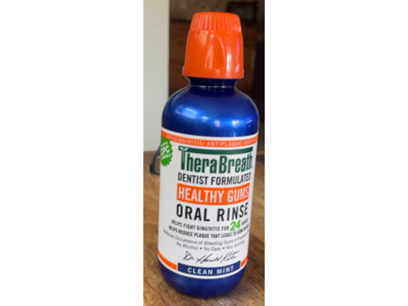 TheraBreath Healthy Gums Oral Rinse, Clean Mint, 16 fl oz/473 mL, Pack Of 2