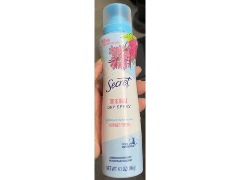 Secret Original Dry Spray Antiperspirant/Deodorant, Powder Fresh, 4.1 oz/116 g, Pack Of 3