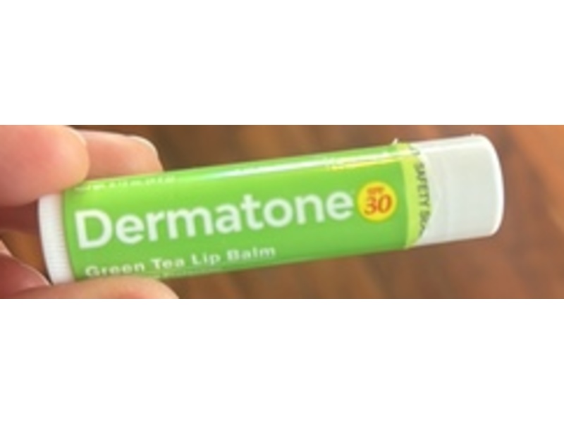 Dermatone Lip Balm, Green Tea, SPF 30, 0.15 oz/4.2 g, Pack Of 2
