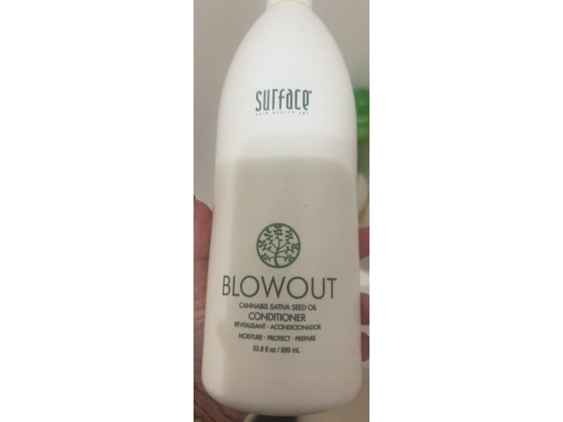 Surface Hair Blowout Conditioner, Cannabis Sativa Seed OIl, 33.8 fl oz/999 mL