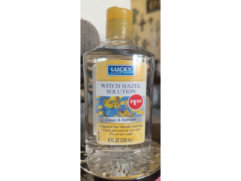 Lucky Super Soft Clean & Refresh Witch Hazel Solution, 8 fl oz/236 mL, Pack Of 5