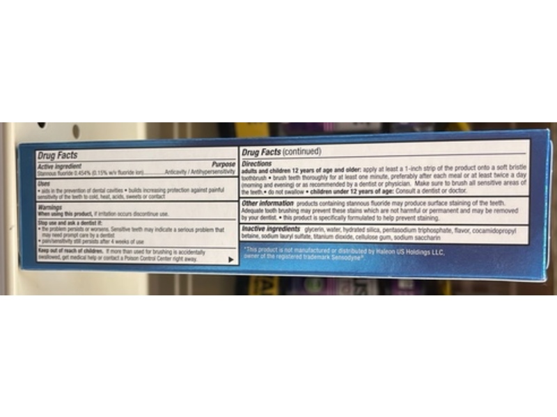 Topcare Whitening Sensitive Anticavity Toothpaste, Restore & Defend, 3.4 oz/96.3 g