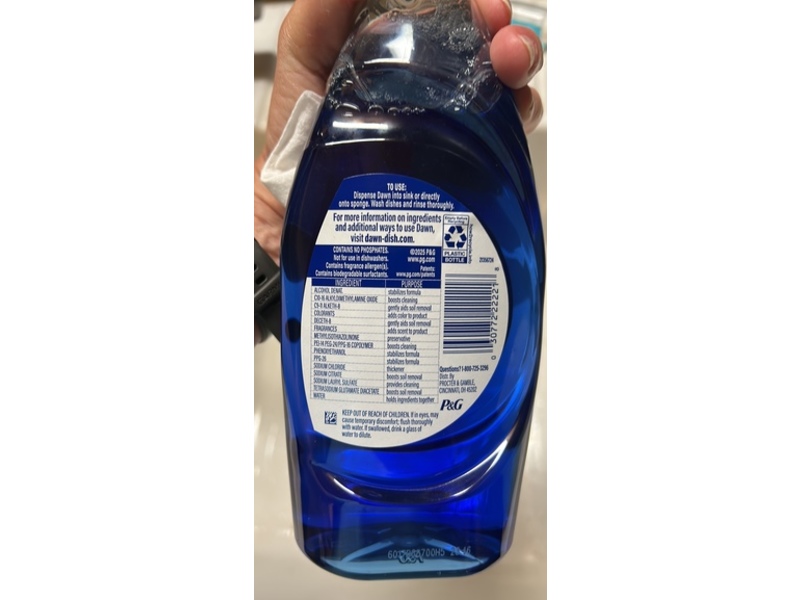 Dawn Platinum Dishwashing Liquid, Clean Lemon Scent, 16.4 fl oz/485 mL