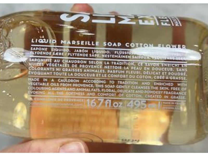 Compagnie De Provence Extra Pure Marseille Soap, Cotton Flower, 16.7 fl oz/795 mL