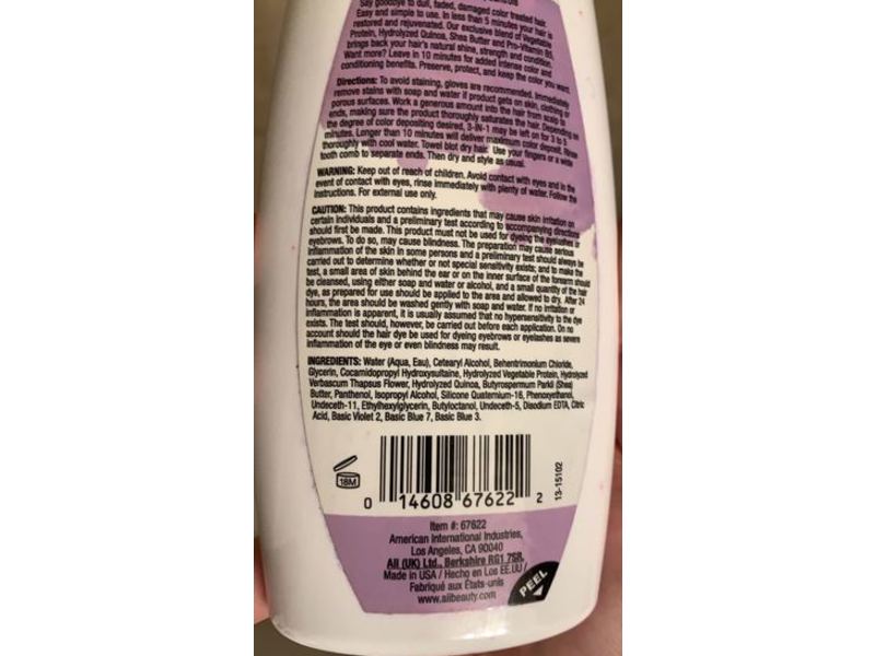 Punky Colour 3-In-1 Color Depositing Shampoo + Conditioner, Keratin Amino Acids, Purpledacious, 8.5 fl oz/250 mL