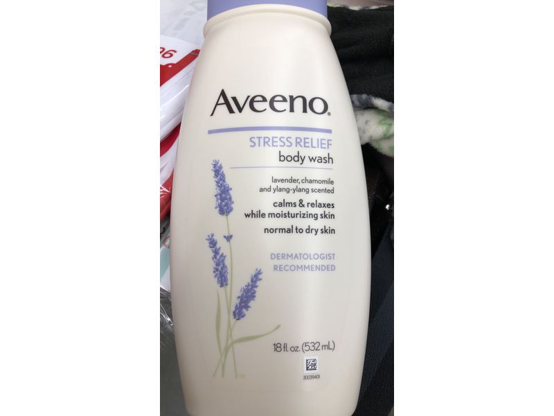 Aveeno Stress Relief Body Wash, Lavender Scented, 12 fl oz/354 mL