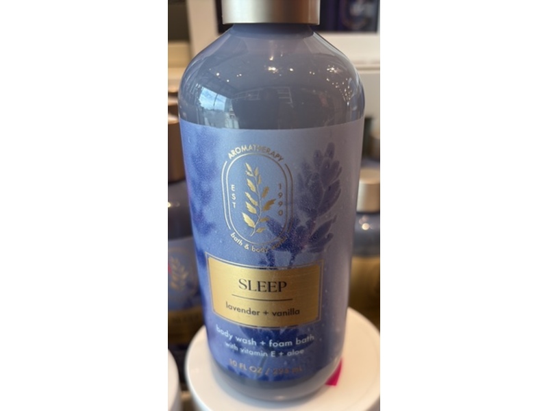 Bath & Body Works Sleep Body Wash + Foam Bath, Lavender + Vanilla, 10 fl oz/295 mL