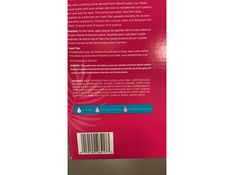 SOL by Jergens Sunless Tanning Water Mousse and Mitt, Deep (5 Fluid Ounce)