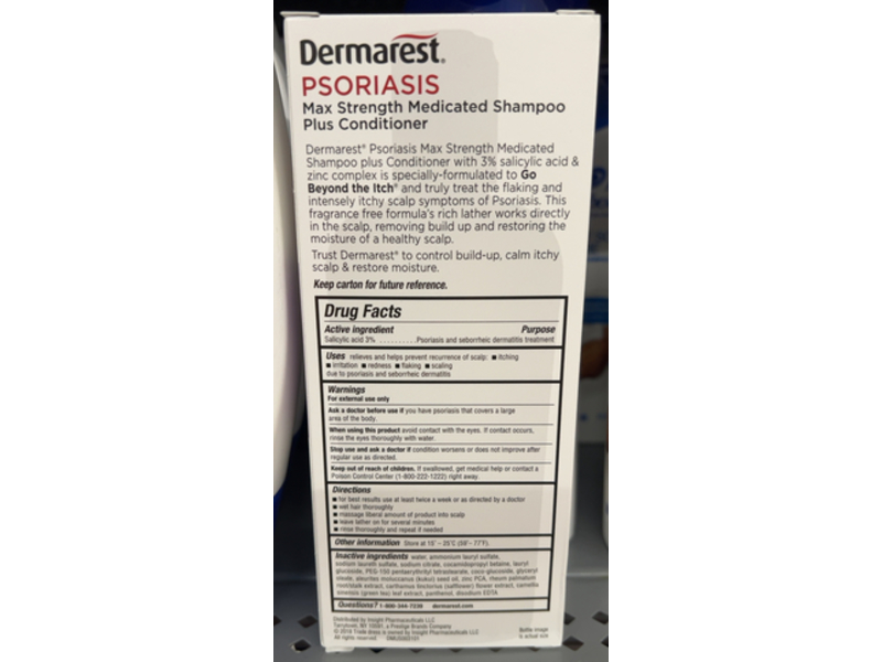 Dermarest Psoriasis Medicated Shampoo + Conditioner, 8 fl oz/236 mL