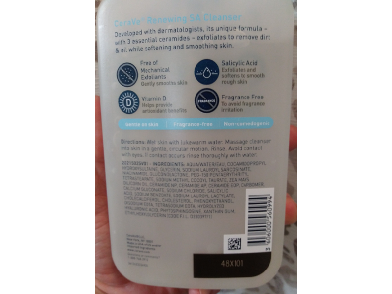 CeraVe Renewing SA Cleanser, 16 fl oz (473 mL)