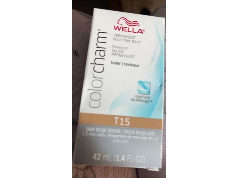 Wella Color Charm Hair Toner, T15 Pale Beige Blonde, 1.4 fl oz/42 mL