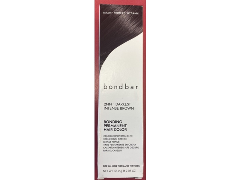 Bondbar Bonding Permanent Hair Color, 2NN Darkest Intense Brown, 2.05 oz/58.2 g