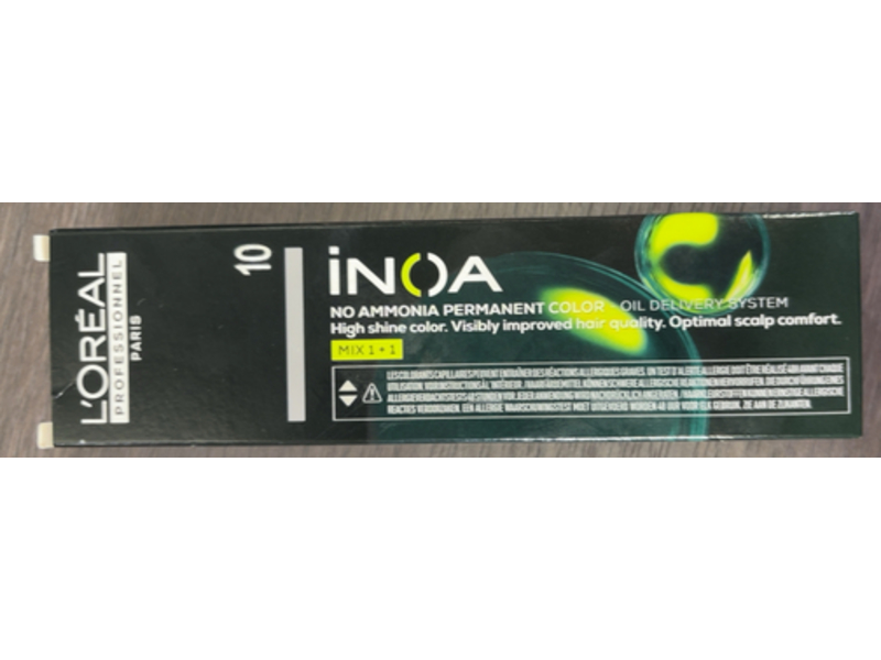 Loreal iNOA Permanent Color, 10 Platinum Blonde, 60 mL