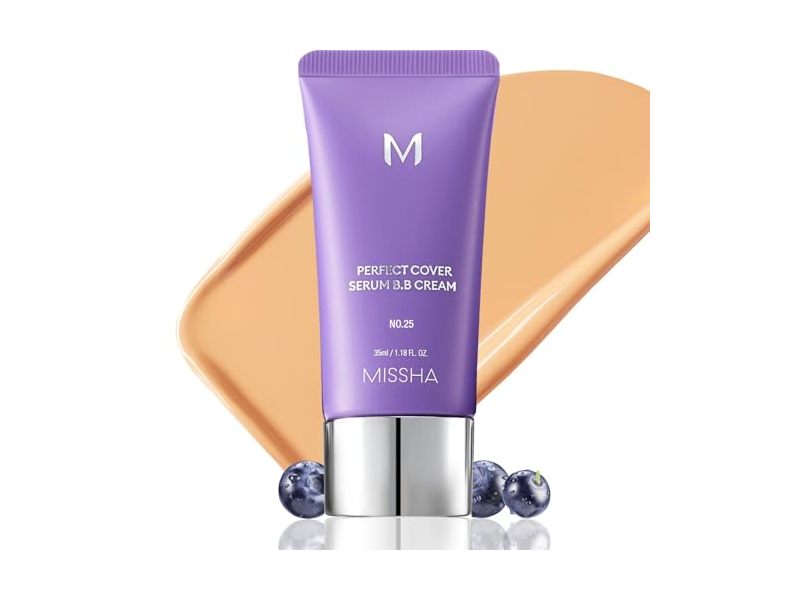 Missha M Perfect Cover Serum Bb Cream, 25 Warm Beige, 1.18 fl oz/35 mL