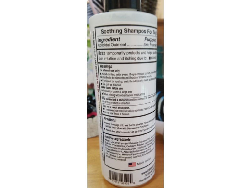 Dermasolve Eczema & Rashes Shampoo, Collodidal Oatmeal, 8 oz/240 mL