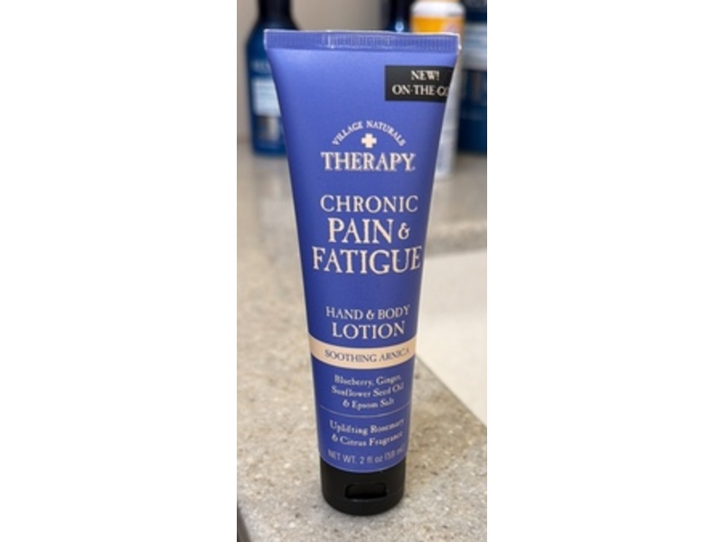 Village Naturals Therapy Chronic Pain & Fatigue Hand & Body Lotion, Uplifting Arnica & Citrus, 2 fl oz/59 mL