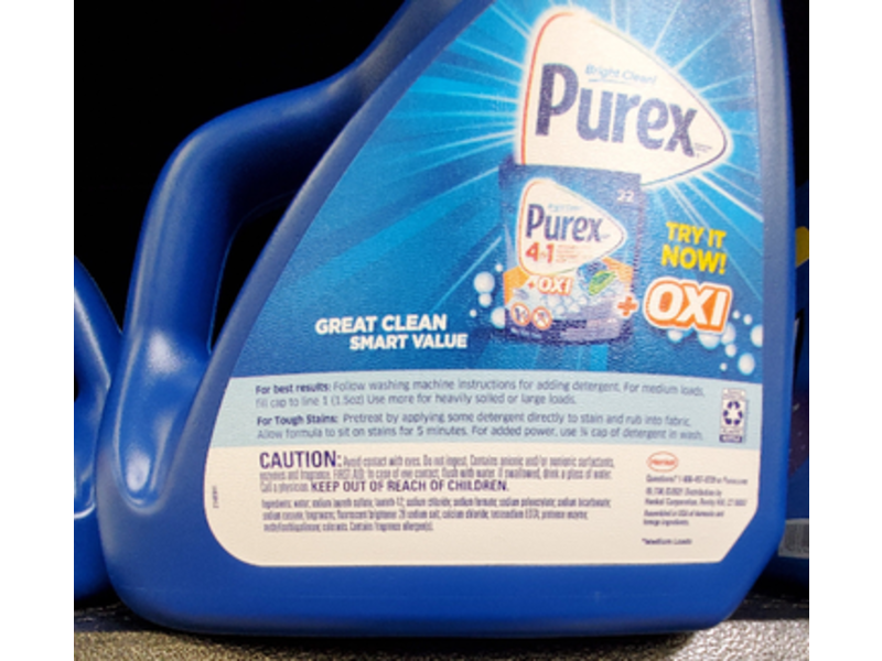 Purex 4 in 1 + OXI Liquid Laundry Detergent, 126 fl oz, 85 loads