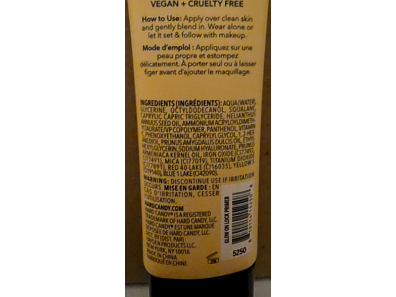 Hard Candy Primer, Glow On Lock, 1.52 fl oz/45 mL