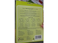 Saplaya Natural Beauty Face Mask, Aloe & Cucumber, 0.8 oz/25 mL, 6 Count - thumbnail 3