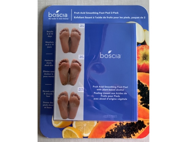 Boscia Fruit Acid Smoothing Foot Peel, 1.34 fl oz/40 mL, Pack Of 2