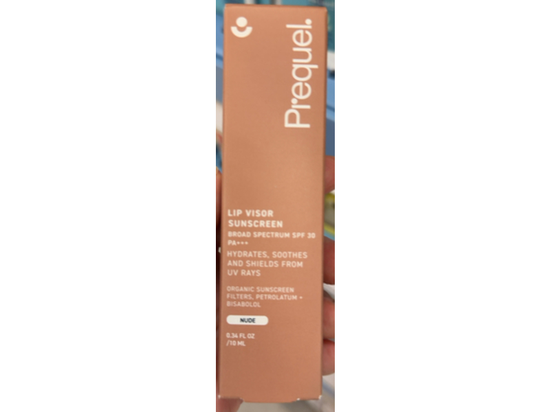Prequel Lip Visor Sunscreen, Nude, SPF 30 PA+++, 0.34 fl oz/10 mL