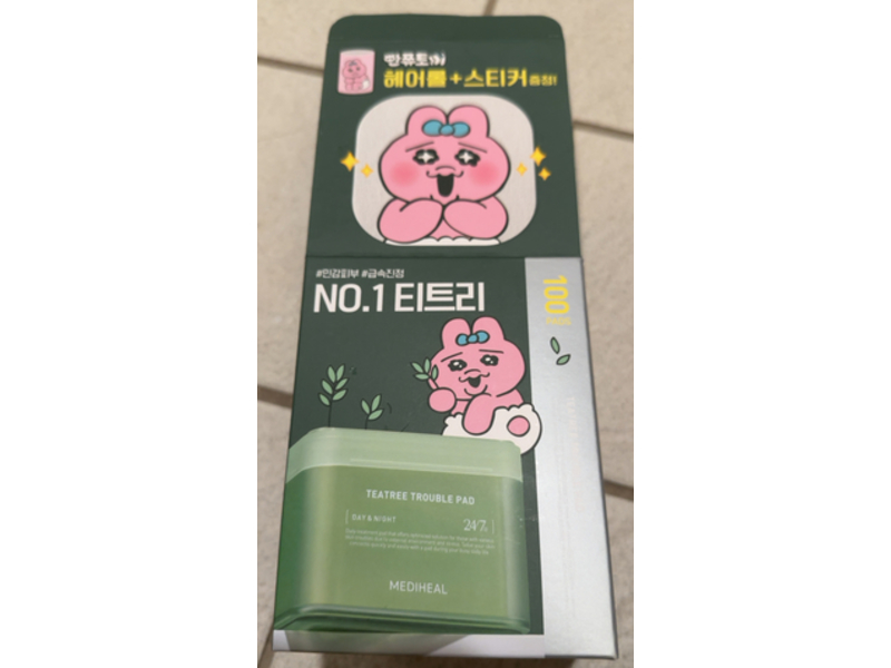 Mediheal Tea Tree Trouble Pad, 5.74 fl oz/170 mL, 100 Pads