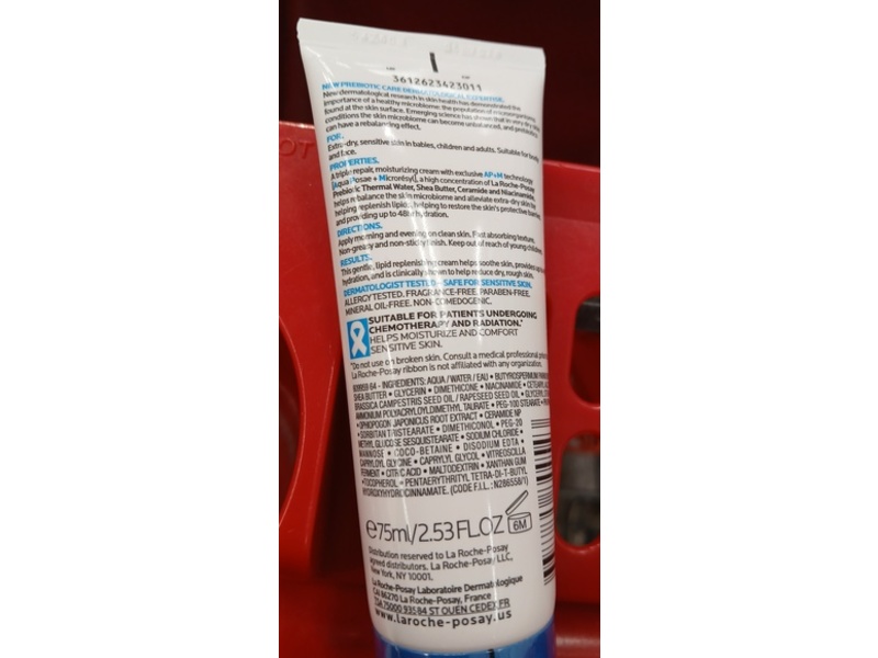 La Roche-Posay Triple Repair Moisturizing Cream, 2.53 fl oz/75 mL