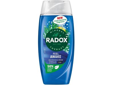 Radox Mineral Therapy 2-In-1 Shower Gel & Shampoo, Feel Awake, 225 mL
