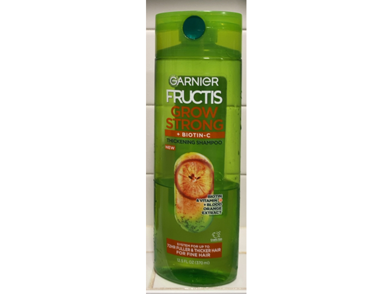 Garnier Fructis Thickening Shampoo, Grow Strong + Biotin C, 12.5 fl oz/370 mL