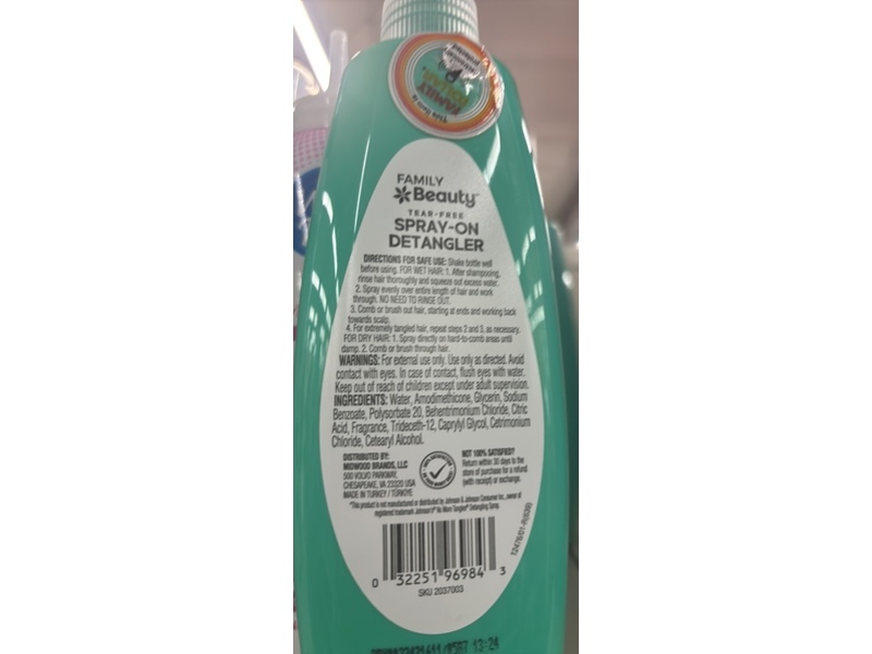Family Beauty Tear-Free Spray-On Detangler, 10 fl oz/295 mL