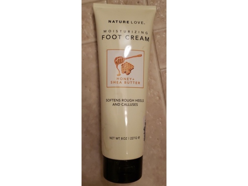 Nature Love Moisturizing Foot Cream, Honey + Shea Butter, 8 oz/227 g