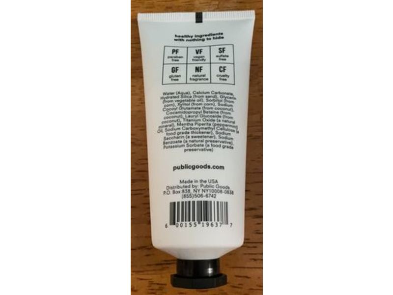 Public Goods It's All Good Toothpaste, 3 oz