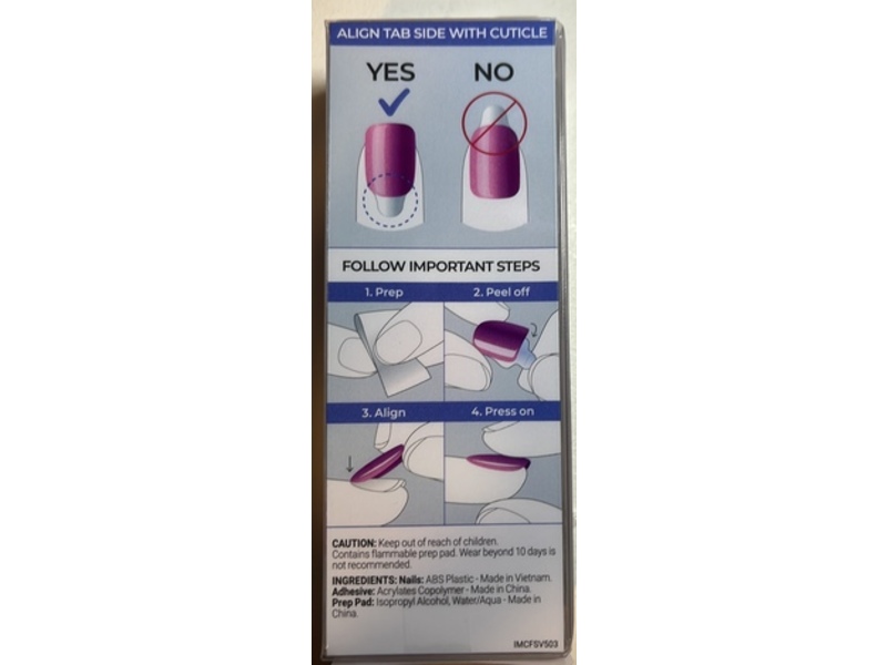 Kiss imPRESS ColorFX Press On Nails, Diamond Drip, 30 Count