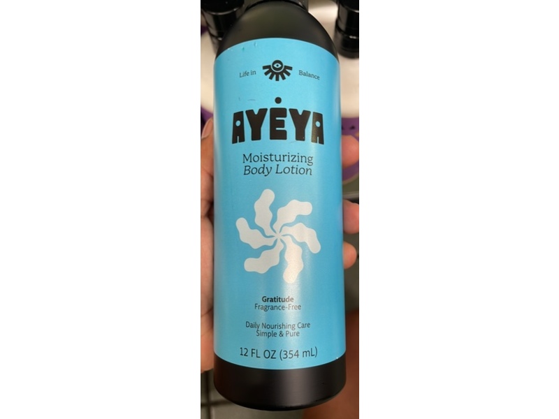 Ayeya Moisturizing Body Lotion, Gratitude, 12 fl oz/354 mL