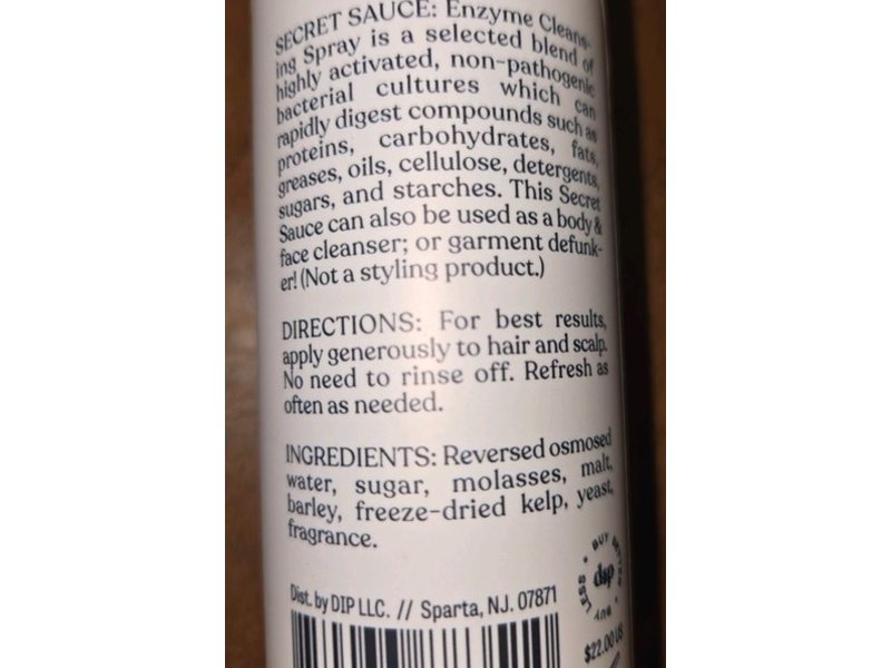Dip Secret Sauce Enzyme Cleansing Spray, 10 fl oz/295 mL