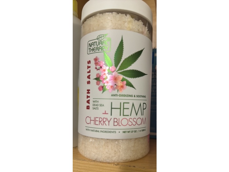 Natural Therapy Bath Salts, Hemp Cherry Blossom, 37 oz/1050 g
