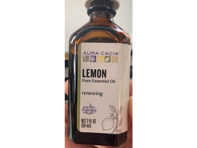 Aura Cacia Renewing Pure Essential Oil, Lemon, 2 fl oz/59 mL