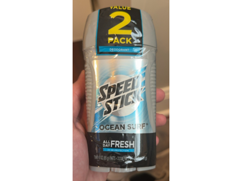 Speed Stick All Day Fresh Deodorant, Ocean Surf, 3 oz/85 g, Pack of 2