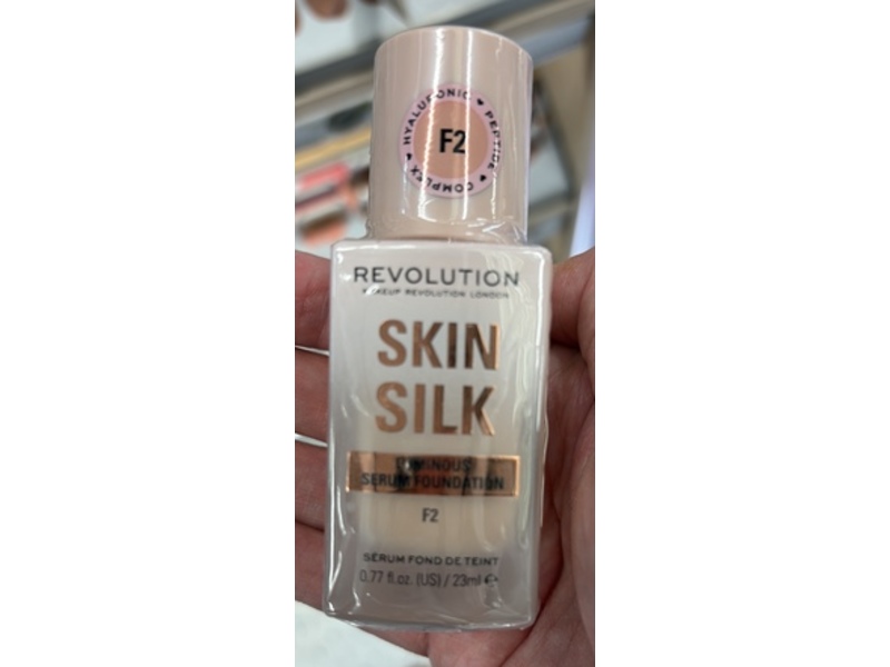Revolution Skin Silk Serum Foundation, F2, 0.77 fl oz/23 mL