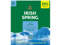 Irish Spring Deodorant Bar Soap, Icy Blast, 3.7 oz/104 .8 g, 12 Count - thumbnail 1