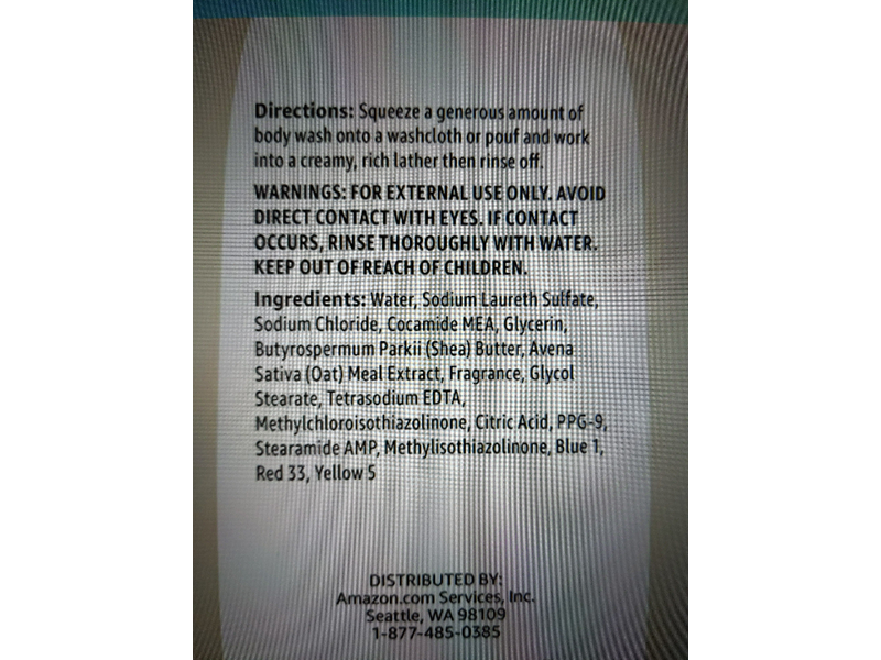 Solimo Body Wash, Shea Butter And Oatmeal, 24 fl oz/710 mL