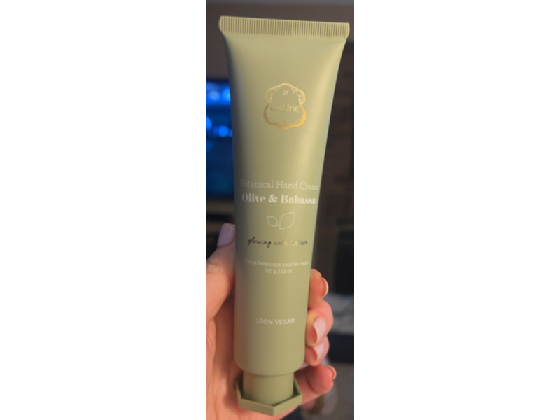Laline Botanical Hand Cream, Olive & Babassu, 3.52 oz/100 g