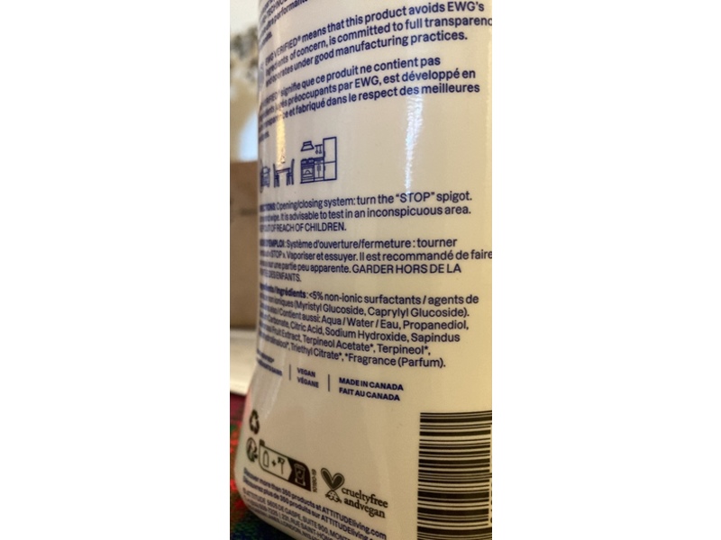 Attitude All-Purpose Cleaner, Citrus Zest, 27.1 fl oz/800 mL