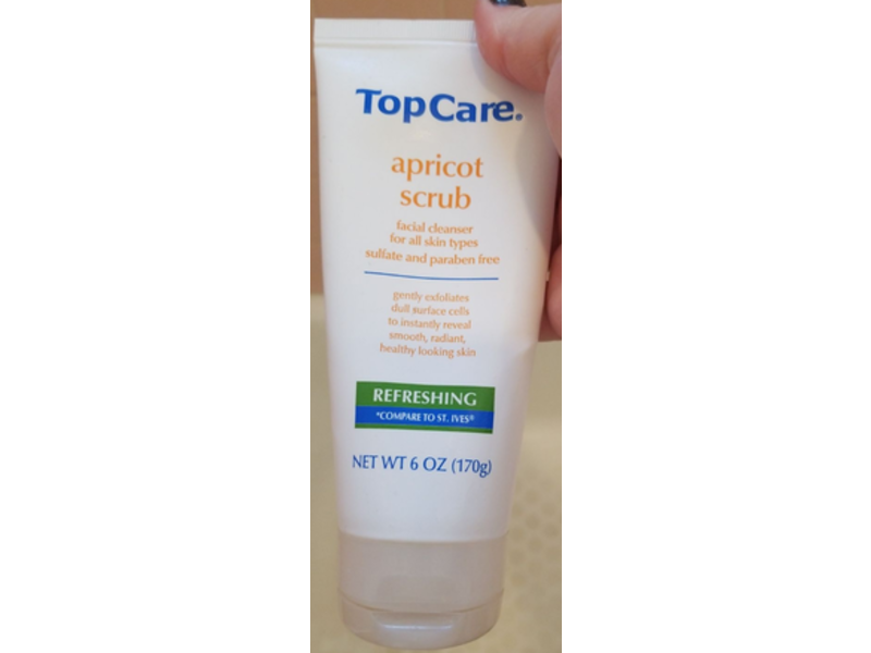Top Care Facial Cleanser Scrub, Apricot, Refreshing, 6 oz/170 g