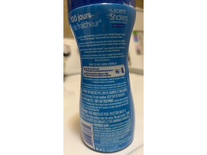 Snuggle Scent Shakes In-Wash Scent Booster, Blue Sparkle, 9 oz, Pack Of 4